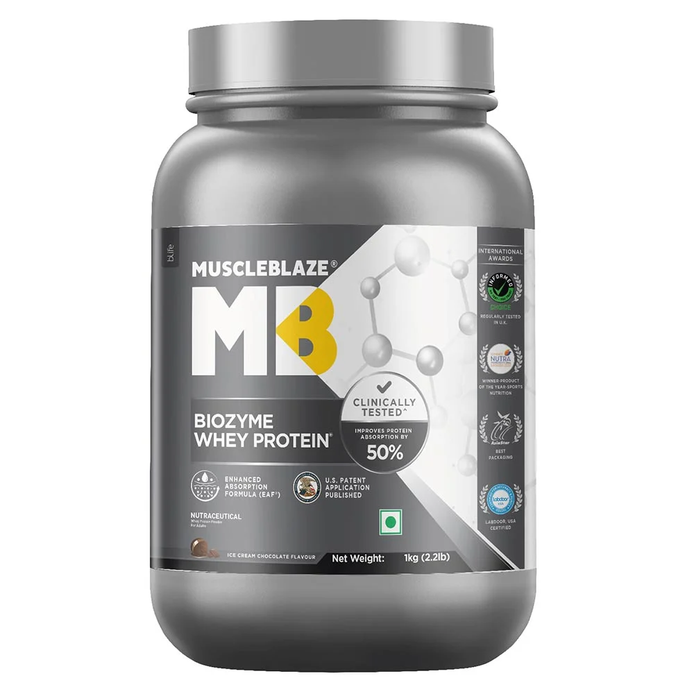 MuscleBlaze Biozyme Whey 1kg 